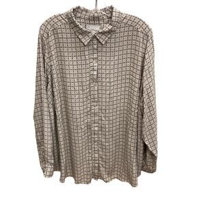 Liz Claiborne Woman patterned long sleeve blouse 3X